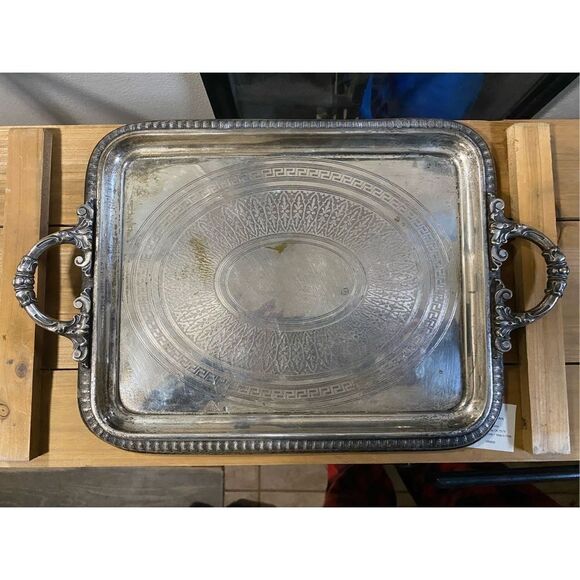 Antique 1890’s Polish Guilloshed tray from Bros. Buch - Picture 1 of 6